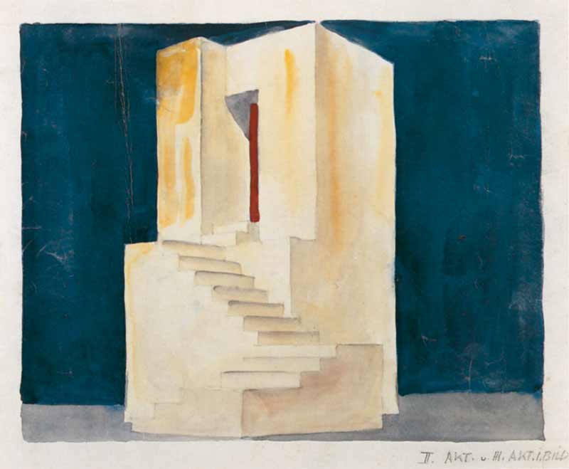 Entwurf Bühnenbild für Xerxes: Das Haus des Ariodant, Paul Thiersch,1924